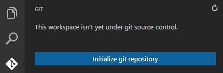 Visual Studio Code init git repository